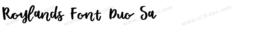 Roylands Font Duo Sa字体转换